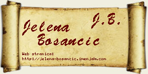 Jelena Bosančić vizit kartica
